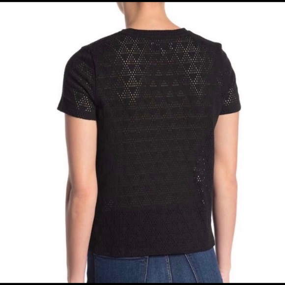 NWT Madewell Tie-front Geo Eyelet Top - Picture 2 of 5